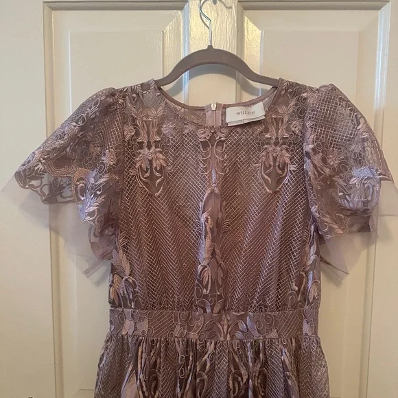 BHLDN Vivica Lace Midi Dress in Lavender - Picture 7 of 8